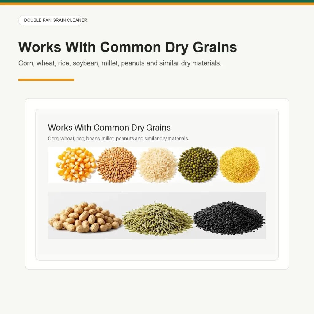 ai double fan grain cleaner grain cleaner supported grains
