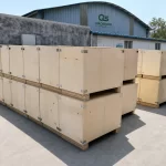 Vertical Feed Mixer wooden crate packing