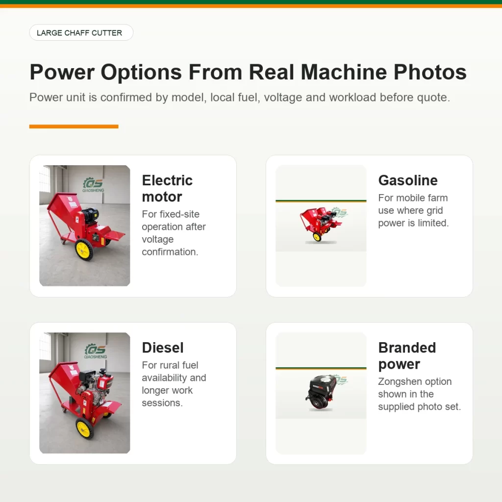 Large Chaff Cutter 380mm - power options proof