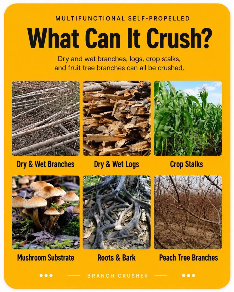 Heavy-Duty Branch Crusher material applications