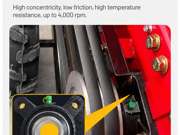 Heavy-Duty Branch Crusher high speed bearing detail