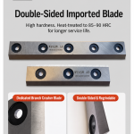 Heavy-Duty Branch Crusher double sided blade detail