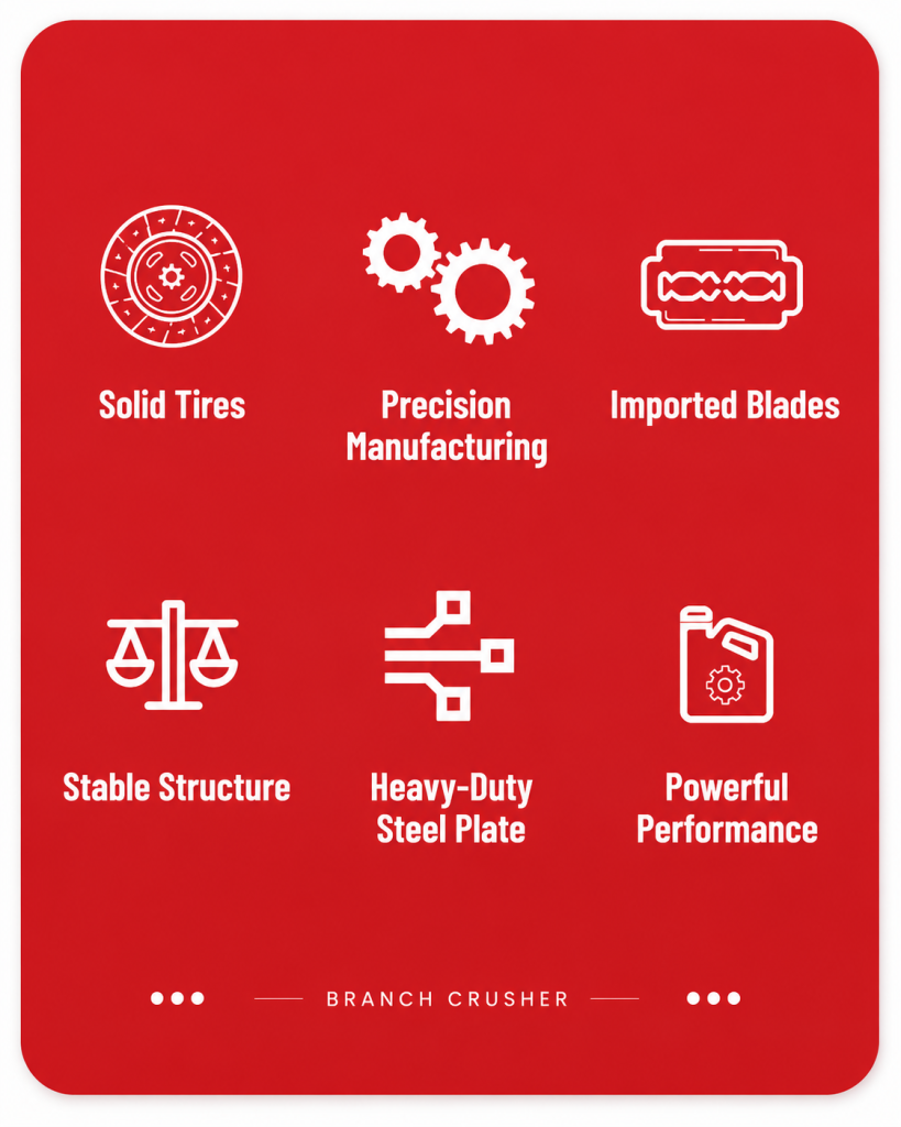 Heavy-Duty Branch Crusher feature highlights