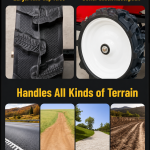 Heavy-Duty Branch Crusher terrain tires detail